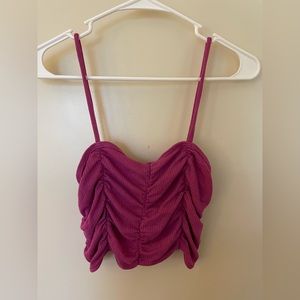 Urban Outfitters magenta scrunch tank top size large
